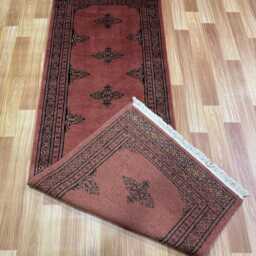 2x6 Pink Color Bokhara Rug - 0.60x180 cm Hallway Stairs Bukhara Runner Woolen Afghan Silver - thumbnail 4