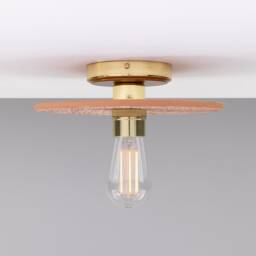 Bog Oak Organic Ceramic Disc Ceiling Light Red Iron 11 - thumbnail 1