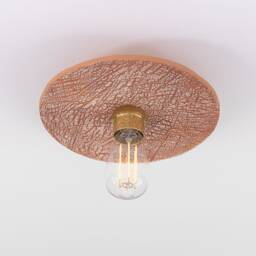 Bog Oak Organic Ceramic Disc Ceiling Light Red Iron 11 - thumbnail 3