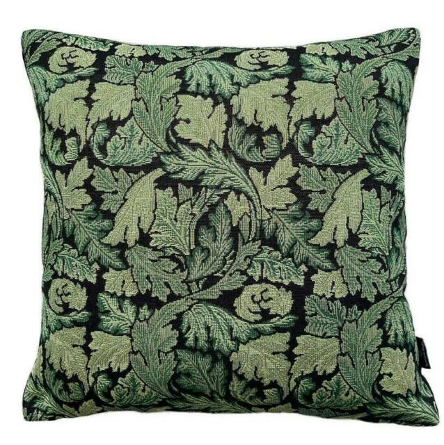 Acanthus Cushion Cover William Morris Tapestry Woven Green Leaves Fabric 16-24 In - image 1