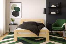 Handmade Solid Pine Wood Bed Frame - Nordic Style - thumbnail 1