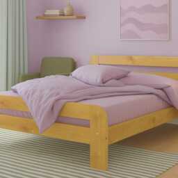 Handmade Solid Pine Wood Bed Frame - Nordic Style - thumbnail 2