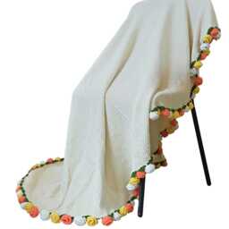Custom Crochet Bouquet Blanket, Embroidered Name, Mother's Day Gift - thumbnail 3
