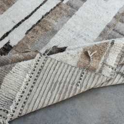 Hand-Knotted Moroccan Beni Ourain Rug, 100% Natural Wool, Modern Berber Carpet For Living Room - thumbnail 4