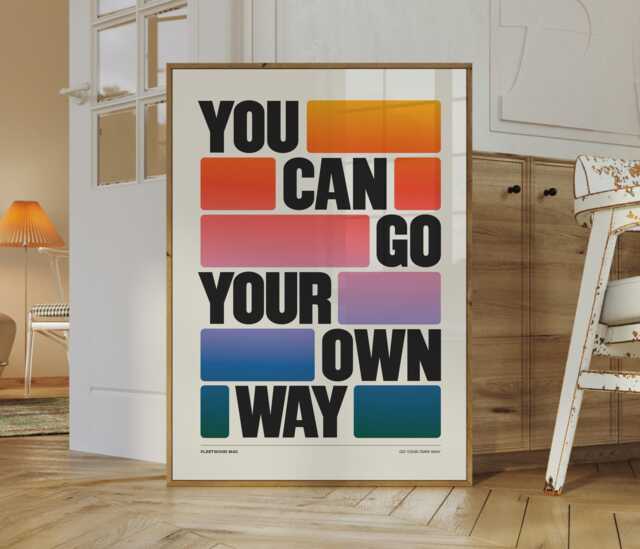 You Can Go Your Own Way Inspired Lyrics Print - Wall Art A4 A3 A5 Unframed Indie Music Rock Concert - image 1
