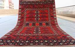 4'2x6'0 Brand Kazak Red Farmhouse Rug, Handmade Medallion Wool Area Afghan Luxury Design Bedroom Livingroom Office D??cor Rug - thumbnail 1