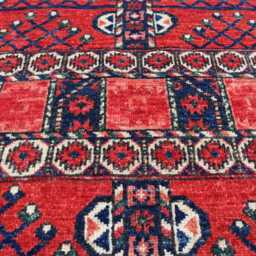 4'2x6'0 Brand Kazak Red Farmhouse Rug, Handmade Medallion Wool Area Afghan Luxury Design Bedroom Livingroom Office D??cor Rug - thumbnail 3