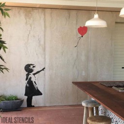 Banksy Balloon Girl Stencil Xl Life Size Wall Art - thumbnail 1