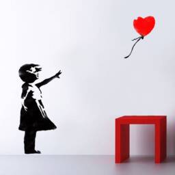 Banksy Balloon Girl Stencil Xl Life Size Wall Art - thumbnail 2
