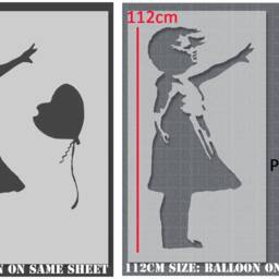 Banksy Balloon Girl Stencil Xl Life Size Wall Art - thumbnail 3