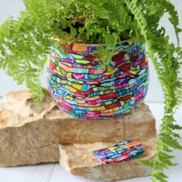 Colorful Indoor Medium Planter With Drainage Hole - thumbnail 2