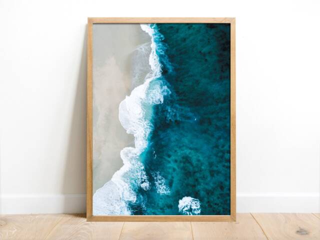 Ocean Waves Beach - Printed Poster Wallposter Posters Wallgallery Art Print Photography Photo Summer Sunny Vibes 50x70 70x100 30x40 - image 1