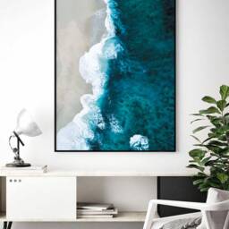 Ocean Waves Beach - Printed Poster Wallposter Posters Wallgallery Art Print Photography Photo Summer Sunny Vibes 50x70 70x100 30x40 - thumbnail 2