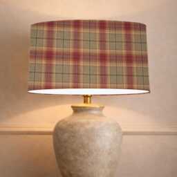 Balmoral Jalapeno Tweed Lampshade, Handmade Fabric Lamp Shade, Drum Oval Empire Or Candle Clip, Ceiling Pendant Table - thumbnail 3