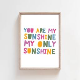 2 Girls Nursery Prints, You Are My Sunshine Only Sunshine, Quotes, Bedroom Decor, Wall Art, Baby - thumbnail 3