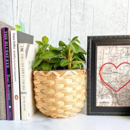 Alberta Heart Map, Framed Wall Art, Personalized Anniversary Gift, Custom Engagement Gift For Her, Valentines Day For Him - thumbnail 2
