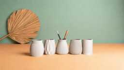 Pen & Pencil Holder - Wood Desk Organizer Office Accessory Employee Gift Idea