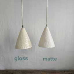 Small Ceramic Pendant Light. Kitchen Island Lighting. White Or Custom Colors - thumbnail 4
