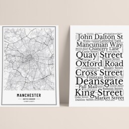 Manchester Map & Street Print Set, Prints, Prints For Mancunians - thumbnail 2