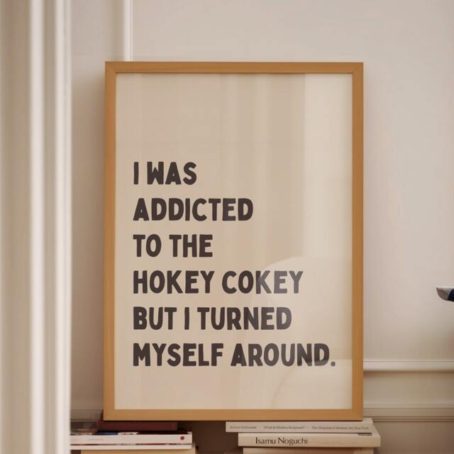 Funny Hokey Cokey Quote Print Unframed Card Art - image 1