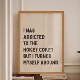 Funny Hokey Cokey Quote Print Unframed Card Art - thumbnail 1