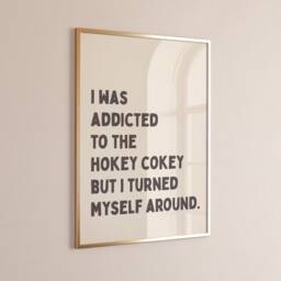 Funny Hokey Cokey Quote Print Unframed Card Art - thumbnail 2