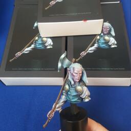 Fantasy Bust For Painting, Resin Bust, Fantasy Modeling, Elf, Scale 1/12, Coeden Greywind Elf - thumbnail 4