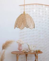 Simple Flower Pendant in Canework - thumbnail 1