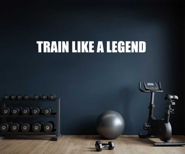 Fitness Wall Decal, Train Like A Legend, Gym Decor, Exercise Sticker, Marathon & Running Decor - image 1