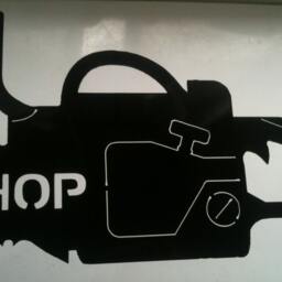 Personalized Chainsaw Metal Art Custom Text Sign, Handmade Usa - thumbnail 2