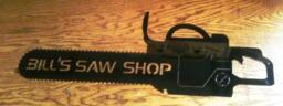 Personalized Chainsaw Metal Art Custom Text Sign, Handmade Usa - thumbnail 1