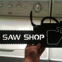 Personalized Chainsaw Metal Art Custom Text Sign, Handmade Usa - thumbnail 3