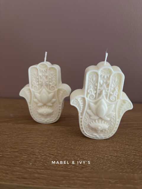 Fatima Hand Soy Wax Candle Set Fragranced Of 2 - image 1