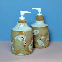 Handmade Ceramic Soap Dispenser in Silly Goose - thumbnail 4
