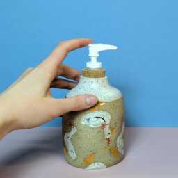 Handmade Ceramic Soap Dispenser in Silly Goose - thumbnail 3