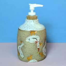 Handmade Ceramic Soap Dispenser in Silly Goose - thumbnail 2