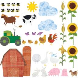 Farm Wall Sticker Set - 38 Peel & Stick Theme Decals For Baby Nursery & Kid Room Mini Set - #1248-17 - thumbnail 2