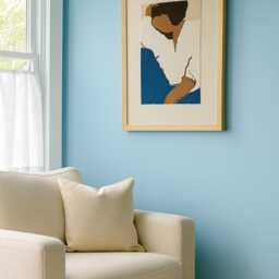 Framed Textile Art Moody Woman Portrait, Eclectic Wall Hanging, Black Owned Art - thumbnail 3