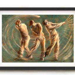 Ben Hogan Golf Swing Canvas Print, Sport Art Wall Decor - thumbnail 2