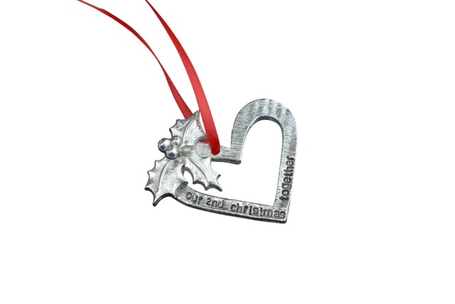 2nd Anniversary Christmas Tree Ornament - Reads Our Together - image 1