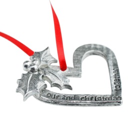 2nd Anniversary Christmas Tree Ornament - Reads Our Together - thumbnail 2