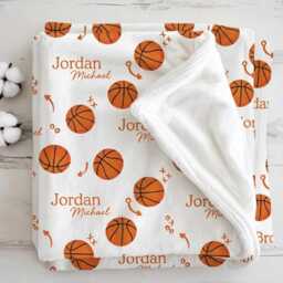 Personalized Sports Name Blanket, Soccer Hockey Basketball Baseball Custom Kids Fleece Fan Gift For Boys - thumbnail 3