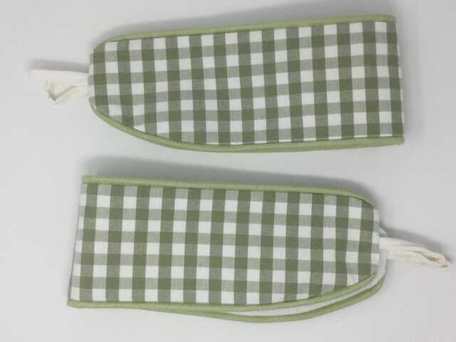 Laura Ashley Gingham Hedgerow Pair Handmade Curtain Tie Backs Piped - image 1
