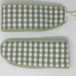Laura Ashley Gingham Hedgerow Pair Handmade Curtain Tie Backs Piped - thumbnail 4