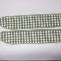 Laura Ashley Gingham Hedgerow Pair Handmade Curtain Tie Backs Piped - thumbnail 2