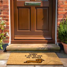 Weiner Doormat - Sorry If You Trip Over My Wiener Funny Gift Dog Lover Dachshund Welcome Mat - thumbnail 2