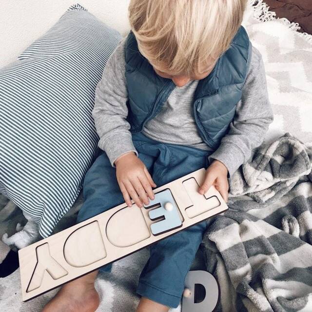 Puzzle Gift For A Child Wooden Puzzle Name An Idea - image 1