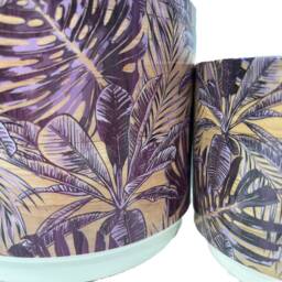 Fiji Tropical Leaf Print Ceramic Planter - 2 Sizes - thumbnail 4