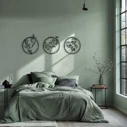 Metal Flower Wall Art Set, Modern Botanical Decor - thumbnail 4