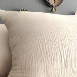 Muslin Pillowcase, Boho Cotton Pillow Cover, Musling Bedding, Standard Pillowcase - thumbnail 2